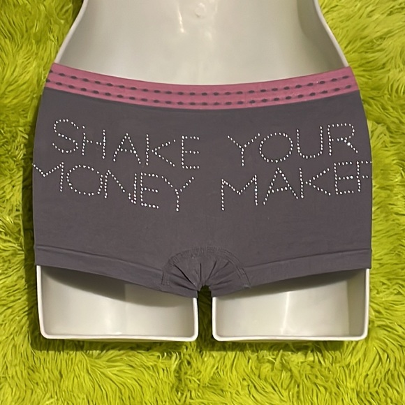 Women’s Junior Panties Seamless Gray Boy-Shorts - Picture 3 of 6